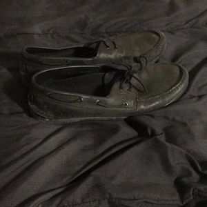 Men’s black Sperry’s